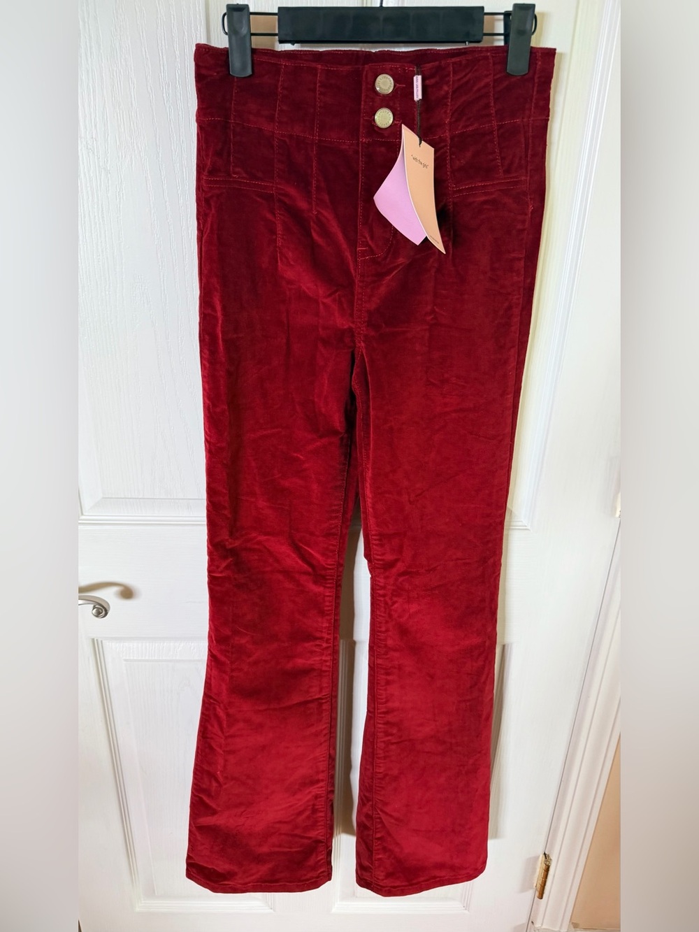 Avec Les Filles High Waist Corduroy Bootleg Pants